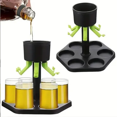 Hexagonal Shot Glass Dispenser And Holder Filling Liquids Drinking Games Accessories For Home Party Bar Pub Celebration