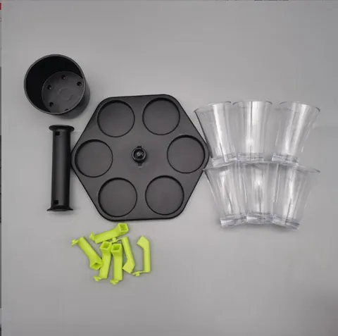 Hexagonal Shot Glass Dispenser And Holder Filling Liquids Drinking Games Accessories For Home Party Bar Pub Celebration