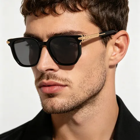 Square Sunglasses Men Women Vintage Fashion UV400 Protection PC Metal Leg Sun Glasses Outdoor Travel Luxury Eyewear Shade