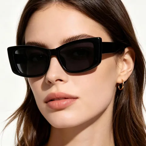 Retro Small Cat Eye Sunglasses For Women Men Metal Hinge PC Frame UV400 Sunshade Glasses Fashion Street Shot Eyewear