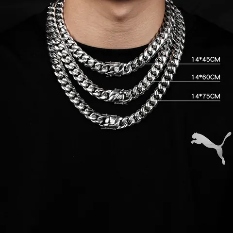 Hip Hop Titanstahl Panzerkette Halskette Für Herren Damen Punk Heavy Metal Schmuck Mit Drachenkopf Verschluss Lange Choker Halskette