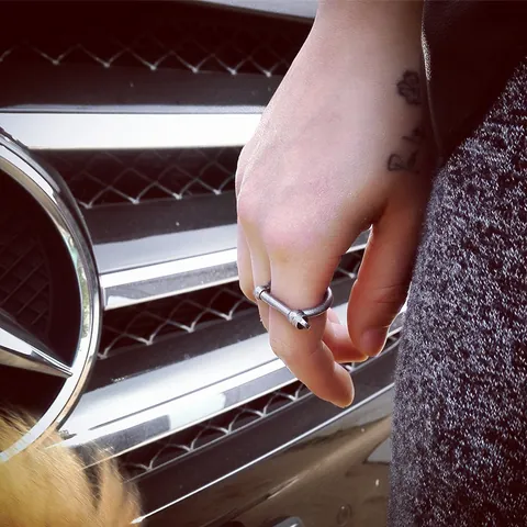 Retro Ankerhaken Hufeisen Ring Titanstahl Punk Industriestil Herren Damen Kreativer Fingerring Schmuck