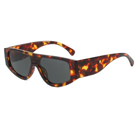 Retro One-piece Shield Sunglasses For Men Women Contrast Panda Color Blocking UV400 Protection PC Frame Resin Lens Eyewear