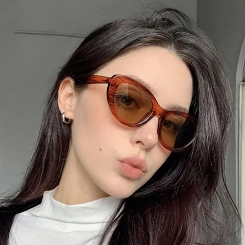 Retro Cat Eye Zonnebril Voor Vrouwen Vintage PC Frame UV400 Bescherming Eenvoudige High End Stijl Mode Zonnescherm Eyewear