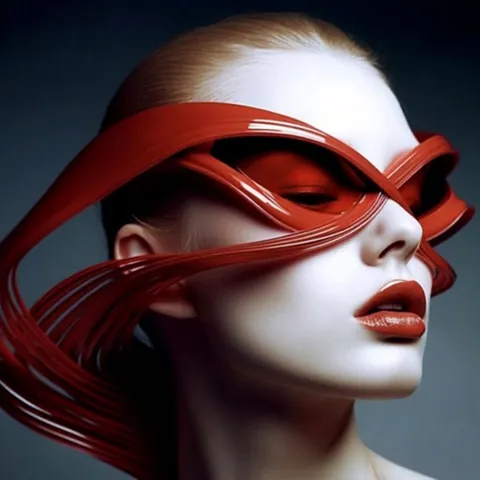 Futuristische Cat-Eye-Sonnenbrille Übergroße Modische Hip-Hop-Brille Linearer Rahmen Für Herren Und Damen UV400 Schutz