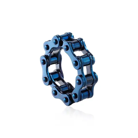 Industrielle Fahrradkette Ring Titanstahl Bandring Hip Hop Street Schmuck Für Männer Frauen Gothic Punk Stil Mechanischer Ring