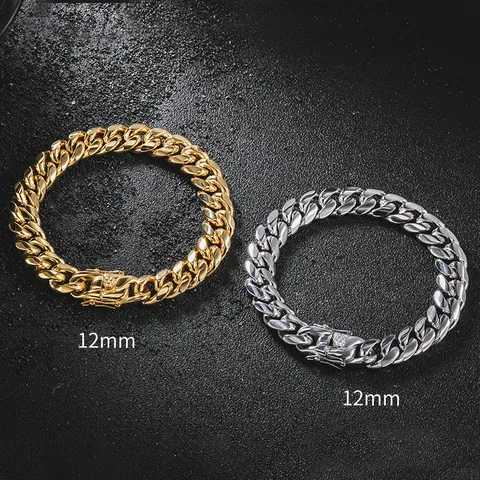 Herren Hip Hop Titanstahl Panzerkette Halskette Armband Gold Silber Galvanisiert Drachenkopf Schnalle Streetwear Schmuck