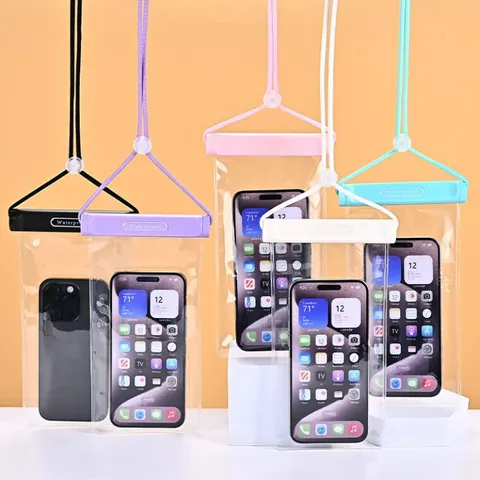 Hochtransparente Wasserdichte Handyhülle Dreifach Versiegelt PVC Tasche Zum Schwimmen Tauchen Strand Laufen Unisex Zubehör