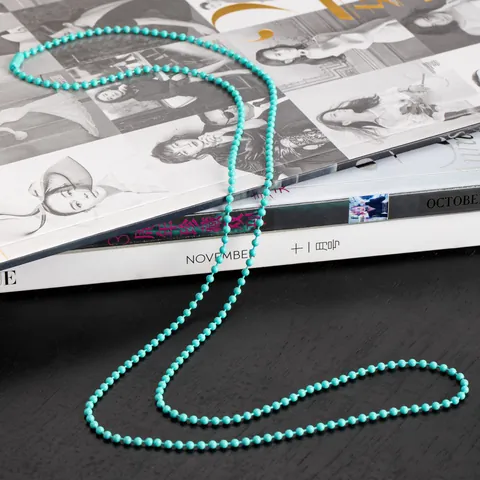 Edelstahl Kugelkette Halskette Bunte Hip Hop Plain Perlenkette Für Herren Damen Trendiger Mode Minimalistischer Schmuck