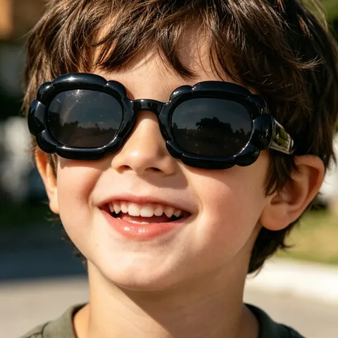 Kids Bubble Rectangular Sunglasses Funny Macaron Color UV400 Outdoor Sunshade Eyewear For Boys Girls Children Fashion Square Shades