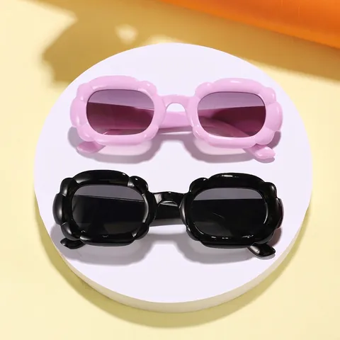 Kids Bubble Rectangular Sunglasses Funny Macaron Color UV400 Outdoor Sunshade Eyewear For Boys Girls Children Fashion Square Shades