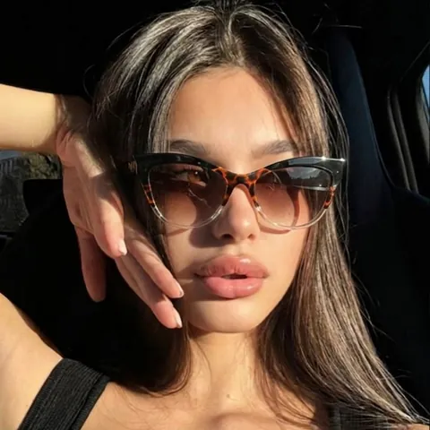 Fashion Patchwork Cat Eye Sunglasses Women Retro Ins Style PC Frame AC Lens UV400 Protective Street Beat Eyewear Sun Glasses