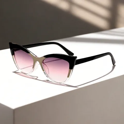 Fashion Patchwork Cat Eye Sunglasses Women Retro Ins Style PC Frame AC Lens UV400 Protective Street Beat Eyewear Sun Glasses