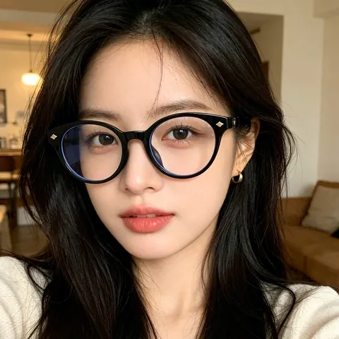 Retro Anti Blue Light Glasses Korean Style Bow Decoration Oval Cat Eye Frame Fashion Eyewear PC AC Material Computer Glasses For Women Men