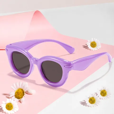 Kids Bubble Round Frame Sunglasses Individual Candy Color UV400 Protection PC AC Material Fashion Boys Girls Toddler Sun Glasses