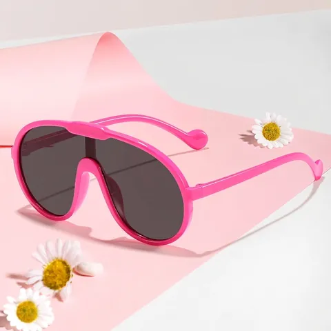 Kinder Sport Sonnenbrille Große Einteilige Linse UV400 Schutz Outdoor Mode Aviator Brillen PC AC Brille Für Jungen Mädchen