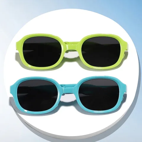 Children Square Foldable Sunglasses Retro UV400 Protection Portable Fashion Eyewear For Boys Girls Kids Sunshade Glasses