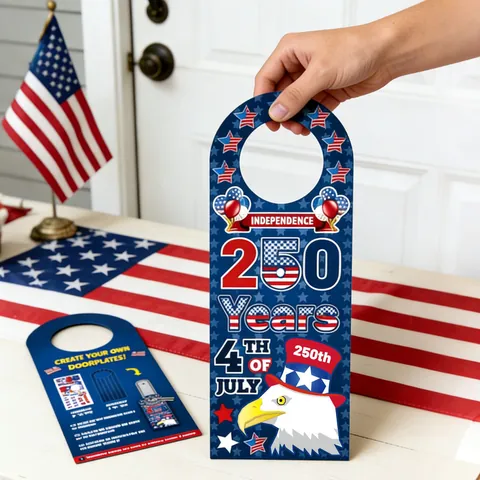 USA Jour de l'Indépendance 250ème Anniversaire DIY Décoration de Porte Autocollants Ensemble Aigle Fête Décoration