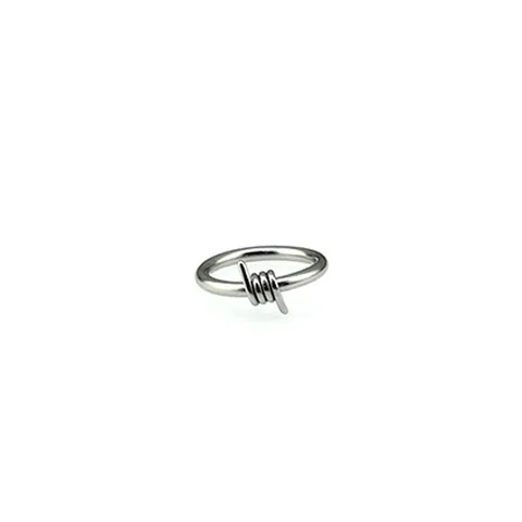 Minimalistischer Titanstahl Drahtumwickelt Ring Für Herren Damen Punk Stacheldraht Mode Band Ring Unisex Gothic Fingerschmuck