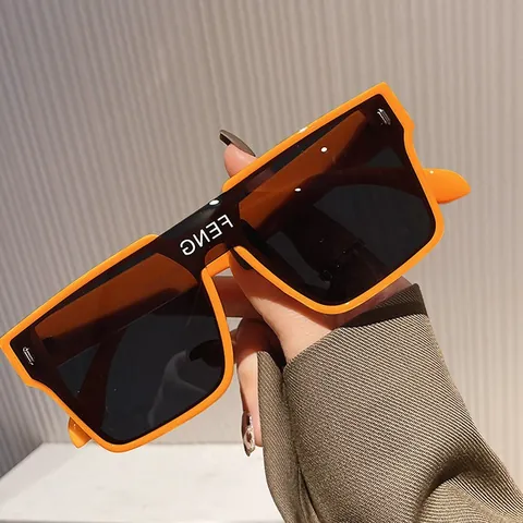 Gafas de Sol Cuadradas de Gran Tamaño Punk para Hombres Mujeres Tendencia Protección UV400 de Policarbonato Estilo Callejero Retro Moda