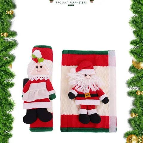 Kerst Koelkast Handgreep Hoezen Stof Kerstman Vrouw Kerstman Koelkastdeur Handgreep Decoraties Thuis Keuken Kerstversiering