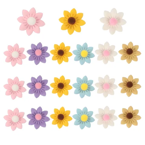 Handmade Fabric Sunflower Daisy Decorative Flowers For Wedding Party Home Decor Colorful Cloth Floral DIY Craft Accessories