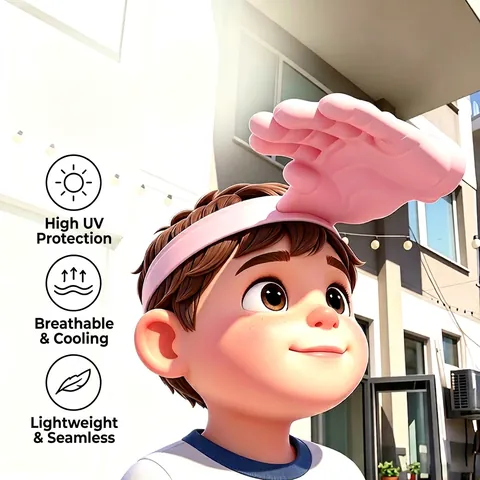 Neuheit Handflächenform 3D-Gedruckter PLA Sonnenhut Kreatives Verstellbares Stirnband Kinder Lustiges Party-Sonnenschutz-Zubehör