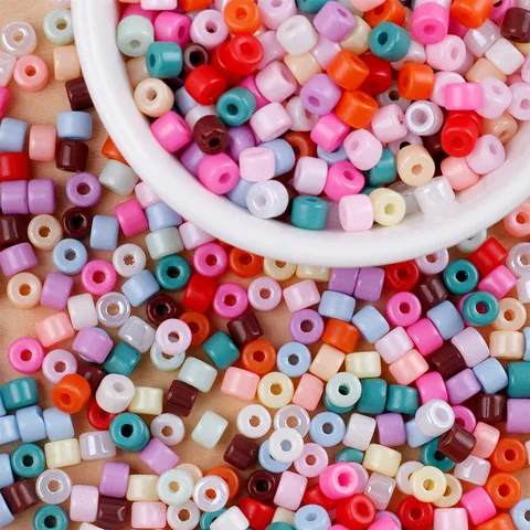 Cuentas de Barril de Vidrio Coloridas de Alta Calidad para Hacer Joyas DIY Cadenas de Teléfono Collares Accesorios de Cuentas de Vidrio