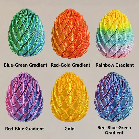 3D-gedrucktes Drachenei Fidget Spielzeug PLA Regenbogen Verlauf Kunst Ornament Für Kinder Schule Student Kreative Deko