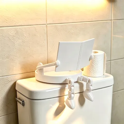 3D-Gedruckter Kreativer Toilettenpapierhalter Lese-Partner Humanoide Figur Bewegliche Gelenke PLA Ornament Für Badezimmer Dekor