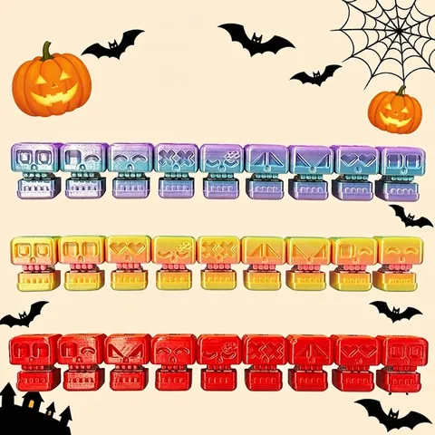 3D Gedruckter Halloween Totenkopf Fidget Clicker Schlüsselanhänger Stressabbau Spielzeug Lustiges Schreibtisch Ornament Geschenk