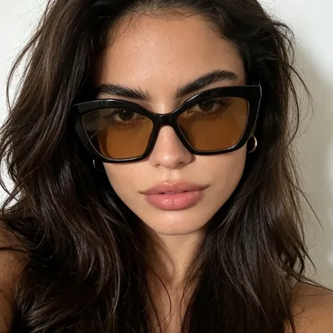 Vintage Cat Eye Sunglasses Women Narrow Frame Square Retro UV400 Protection Fashion Sun Glasses Trendy Outdoor Eyewear