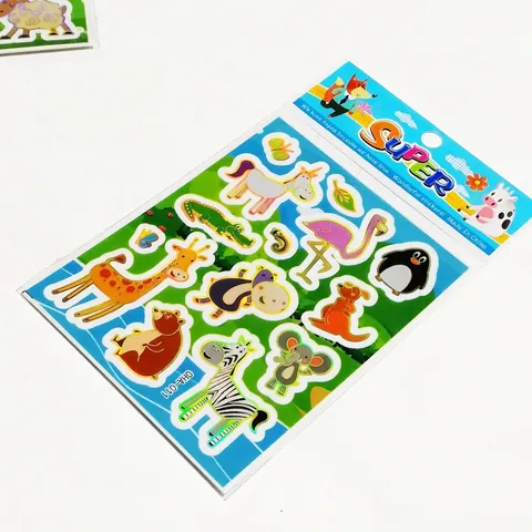 Cute Cartoon Gold Foil Kids Stickers Dinosaur Unicorn Rainbow Animal Craft Paper Decoration Journal Planner Stickers
