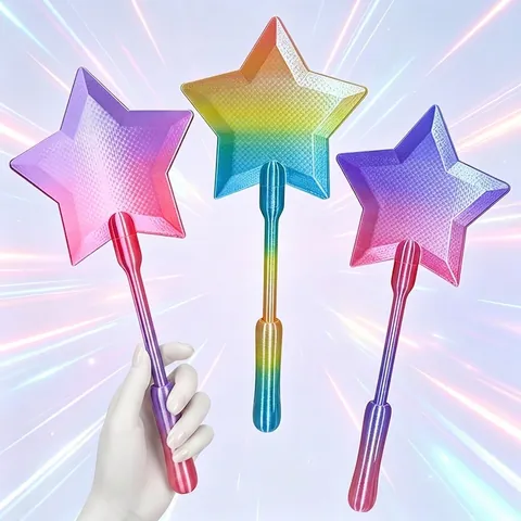 3D-Gedruckter Stern Zauberstab Kreditkarten-Greifer Regenbogen PLA Feenstab Dekoratives Requisit Für Party Rollenspiel Geschenk