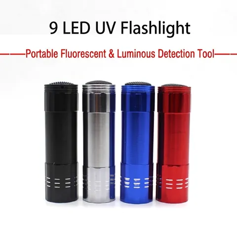 Linterna UV LED Portátil Toallitas Removedoras de Pegatinas de Tatuaje y Tijeras de Acero Inoxidable Kit de Herramientas para Fiesta Brillante