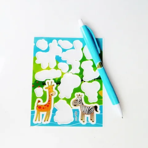 Cute Cartoon Gold Foil Kids Stickers Dinosaur Unicorn Rainbow Animal Craft Paper Decoration Journal Planner Stickers