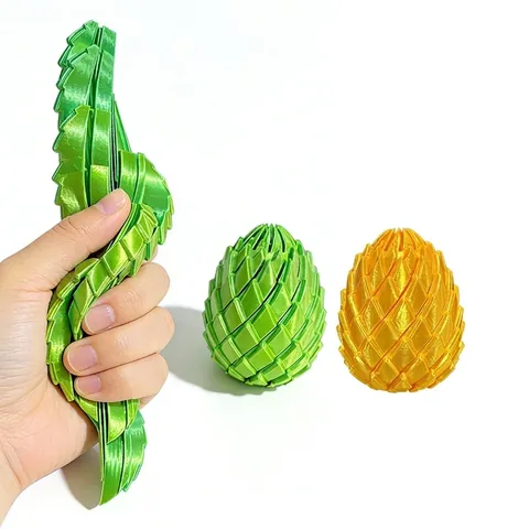 3D Printed Deformable Dragon Egg Fidget Toy Creative Metallic Slime Ball Stress Relief Finger Toy For Office School Kids Gift