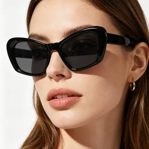 Women Oversized Cat Eye Sunglasses Fashion Trendy Large Frame UV400 Protection PC Sun Glasses For Outdoor Travel Party Wear