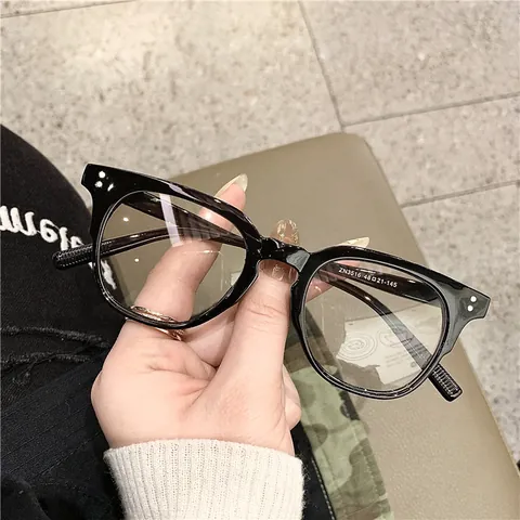 Vintage Round Anti-Blue Light Glasses Frame Men Women Retro Computer Gaming Glasses Metal Frame Clear Lens Eyewear