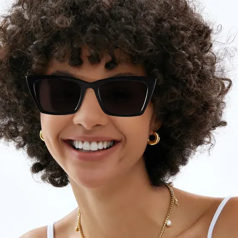 Occhiali da Sole Cat Eye Retro per Donna Vintage Protezione UV Fashion Shades Stile Ins Montatura PC Leggera Lenti AC