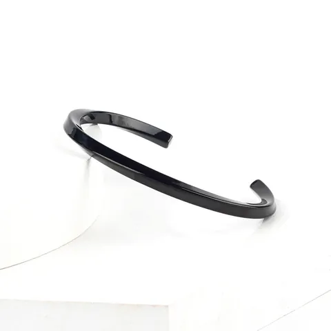 Minimalistischer Edelstahl Offener Armreif Für Herren Damen Paare Mode Verdrehtes Design Mobius Armreif Schmuck Roségold Schwarz Stahl
