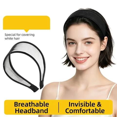 Cerchietto per Capelli Largo in Maglia Stile Vintage Hepburn per Donna Fascia per Capelli Traspirante Elegante Tinta Unita Copricapo Regalo