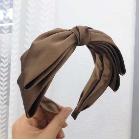Elegante Cerchietto in Raso con Fiocco Design a Sommità Cranica Alta Accessori per Capelli per Donna Stile Coreano