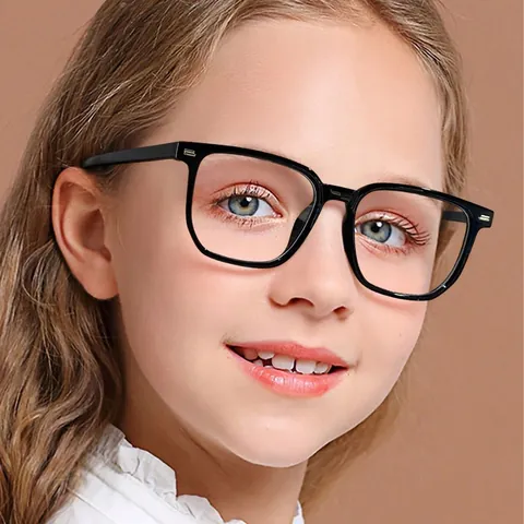 Kids Fashion Square Anti Blue Light Glasses Frame Lightweight PC Optical Eyewear For Children Computer Reading Glasses