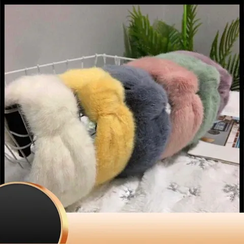 Cerchietto per Capelli in Pelliccia di Coniglio Sintetica Invernale da Donna Nodo Torsione in Peluche Stile Coreano per Lavaggio Viso