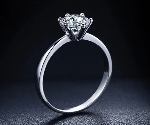 Classic Six-Prong Round Cut Zirconia Solitaire Ring For Women Copper Base Wedding Bridal Anniversary Jewelry Fashion Ring