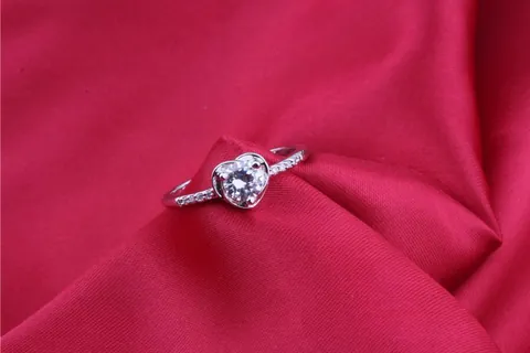 European American Heart Zirconia Ring for Women Copper AAA Zircon Wedding Engagement Ring Valentine Day Jewelry Gift