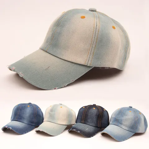 Unisex Retro Gewaschener Denim Baseballkappe Vintage Distressed Verstellbare Sonnenschutz Mütze Outdoor Fashion Hip Hop Trucker Cap