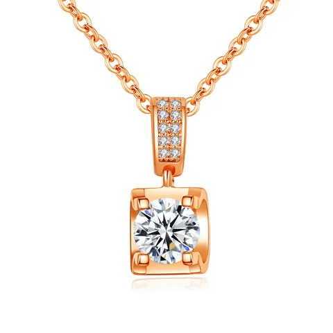 Fashionable Bull Head Pendant Necklace For Women Copper Zirconia Inlaid Clavicle Chain Jewelry Accessory Gift