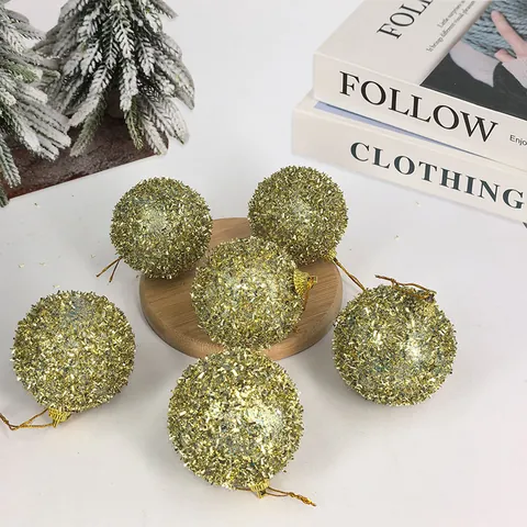 Christmas Ball Ornaments Sequin Foam Decorative Hanging Balls For Xmas Tree Ceiling Party Decor Festive Holiday Supplies